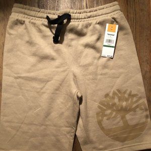 TIMBERLAND BOY'S LOGO KNIT DRAWSTRING SHORTS TLSFC04F-210 HUMUS NEW w TAGS